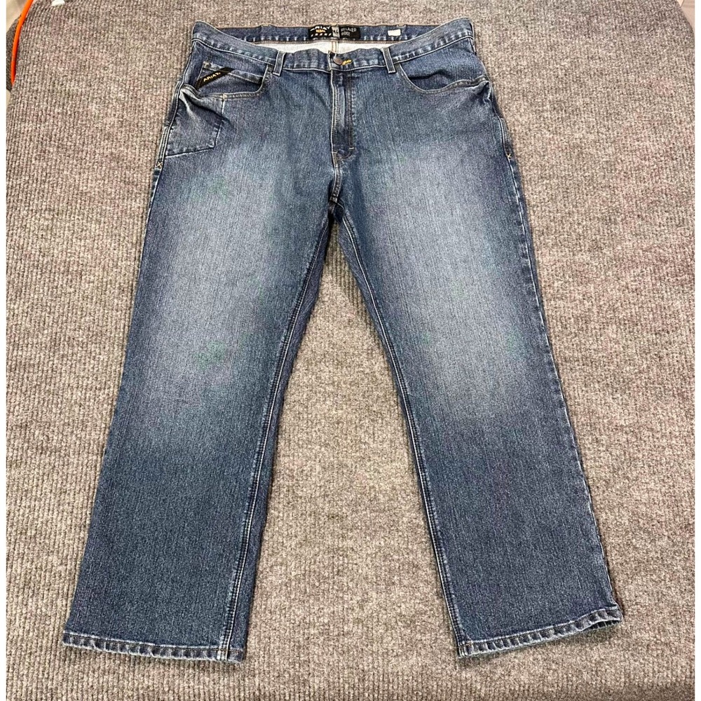 Ariat Rebar M4 Relaxed Boot Jeans Mens 40x30 Blue Denim Work Pant Western Cowboy